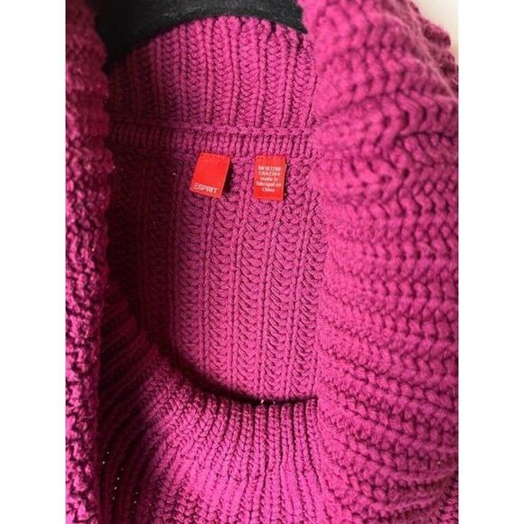 Vintage Esprit Sweater Women's Pink Large Cowl Neck Long Sleeve Outdoor Pullover - Picture 3 of 3